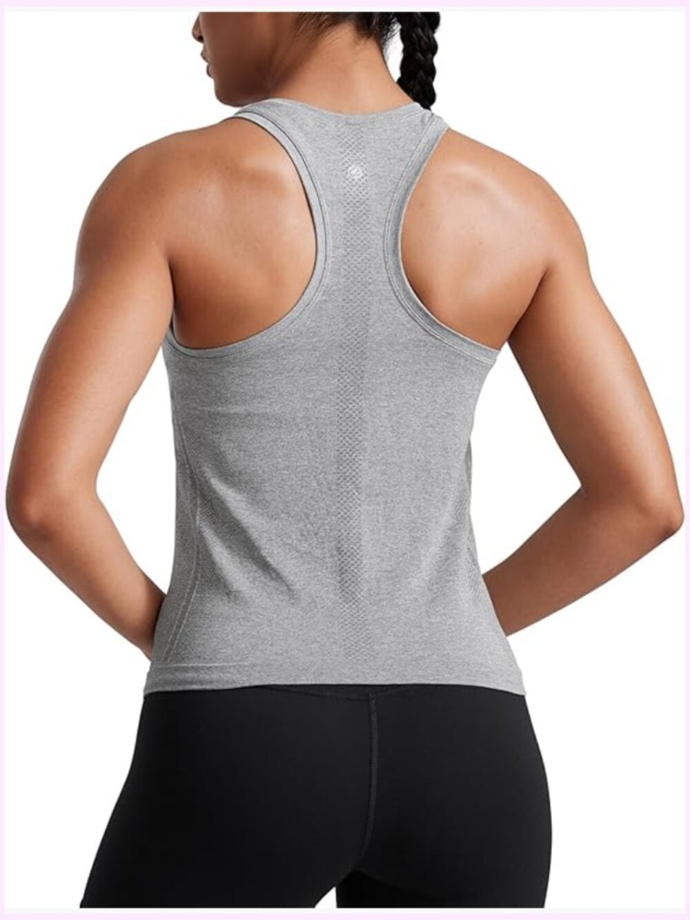 Seamless Racerback Tank Top for Women - Gym Workout Athletic Running Tank